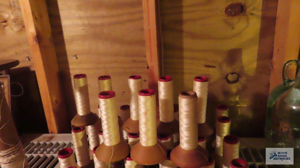 lot of vintage spools