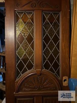 Leaded glass style exterior door, 36x80