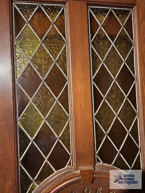Leaded glass style exterior door, 36x80