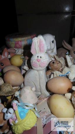 lot of Easter decorations and domed touch lights