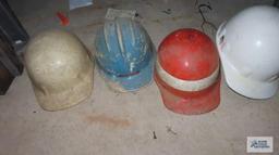 Assorted hard hats