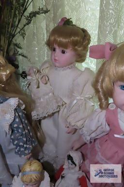 Variety of dolls