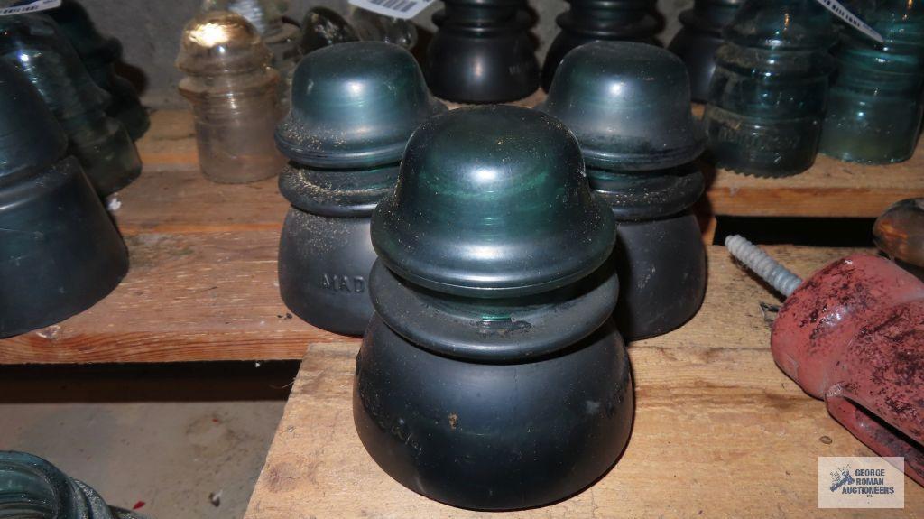 Three vintage insulators