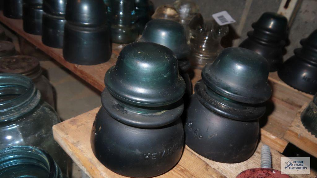 Three vintage insulators