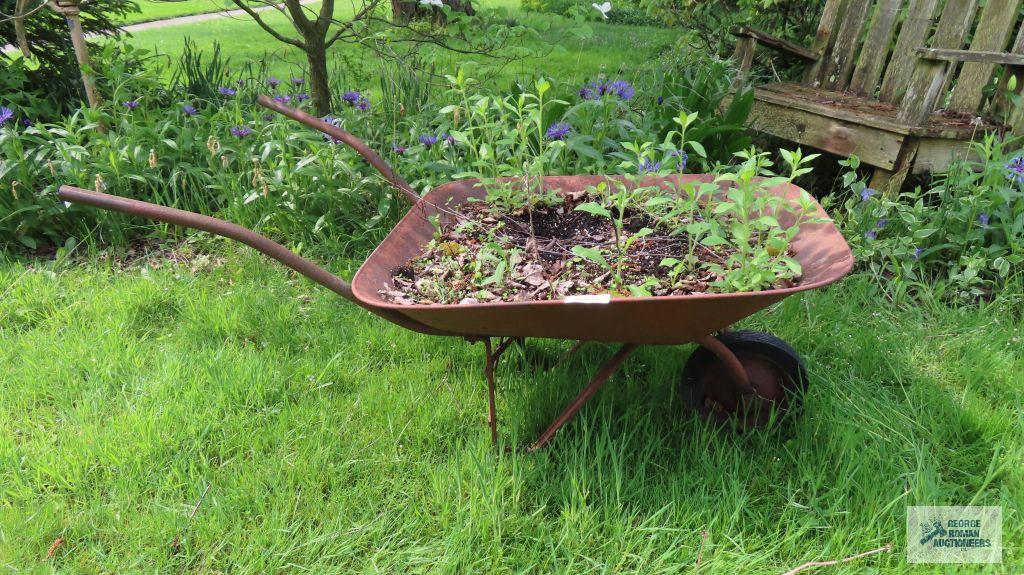 Metal wheelbarrow