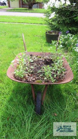 Metal wheelbarrow