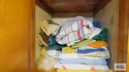 Shelf lot of towels