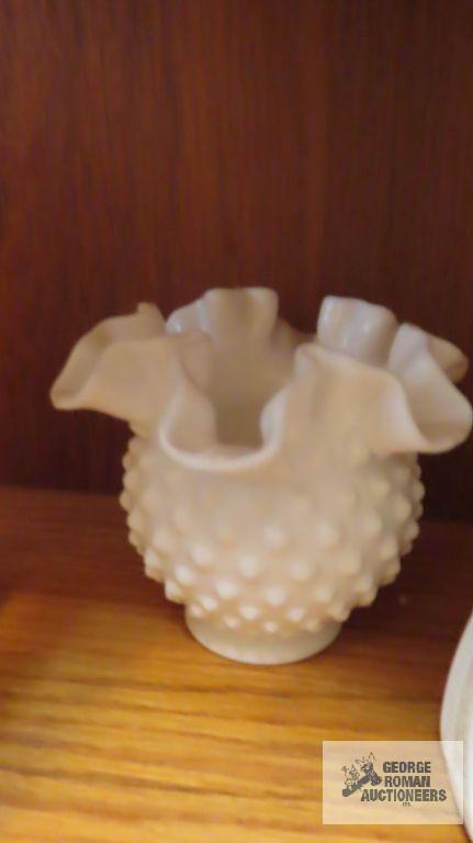 Fenton vases and bowl