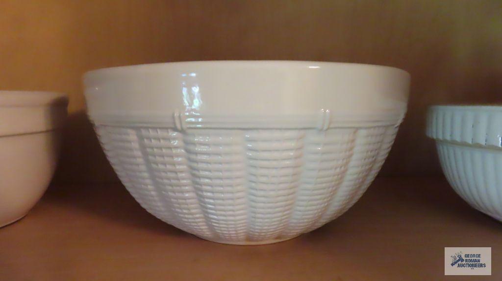 White pottery style bowls