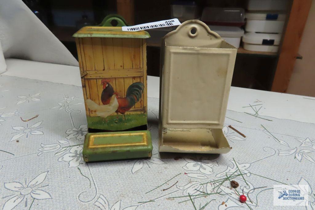 Tin matchbox holders