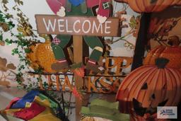 Fall and Christmas wooden decorations