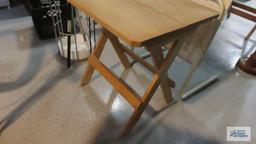 Wooden table and table mate two plastic table