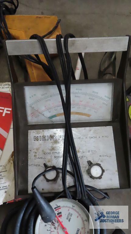 Variety of gauges, safety glasses and fast check tune-up