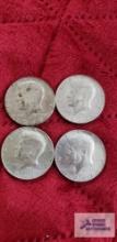 (4) 1967 Kennedy half dollars