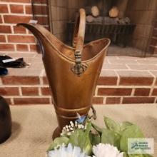 Copper decorative planter with florals