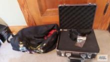 Vanguard hard case and Ed Hardy bag