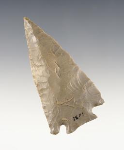 Fine 3 1/16" Decatur Fracture-Base found in Ross Co., Ohio. Steeply beveled. Dickey COA.