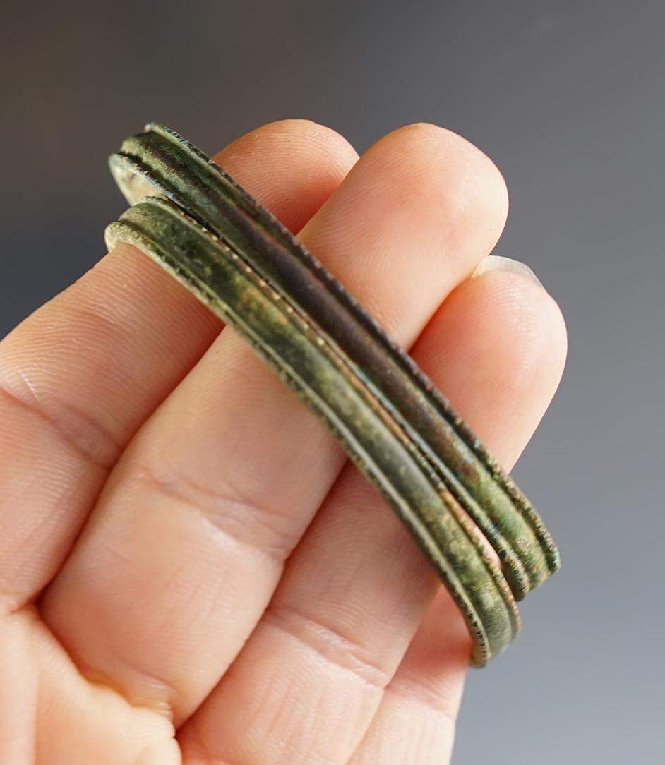 Pair of heavily patinated Copper Bracelets - Townley Reed Site in Geneva, New York.