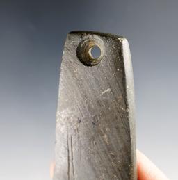 4 1/16" Trapezoidal Pendant. Found on the Paul Reefer Farm in Buck Twp., Hardin Co., Ohio.