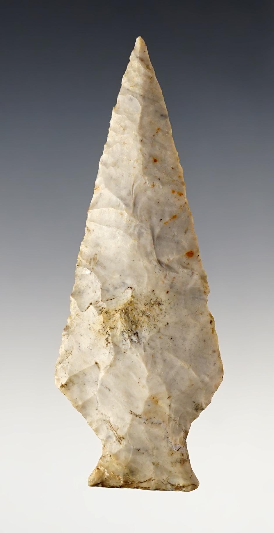 3 7/8" Ashtabula made from Coshocton Flint, found in Ohio.