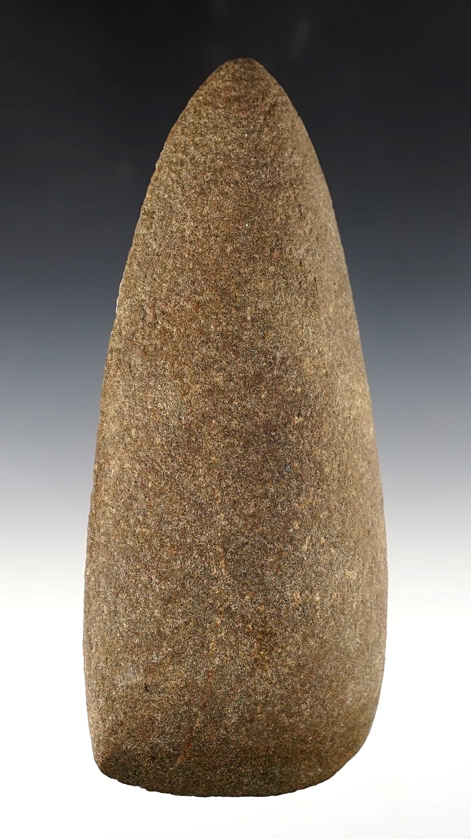 Large 6 15/16" Hardstone Adze found near Mongo, LaGrange Co., Indiana.