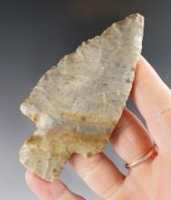 Heavily patinated 3 3/4" Flintridge Flint Adena with excellent color - Mason Co. West Virginia