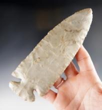 Large 6 1/4" Flint Ridge Flint Thebes - Ohio. Slight rsestoration.  Ex. Wehrle, Johnston. Pictured.