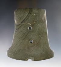 Uniquely styled 4 9/16" Gorget found in Dundee, Tuscarawas, Co., Ohio. Ex. John Kohr.