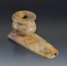 3 5/8" Platform Pipe with multiple cracks and some surface delamination. Ohio. Motely COA.