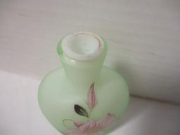 Handpainted Cased Miniature Vases and Limoges Pill Box