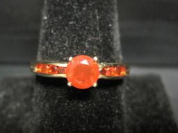 14k Gold Fire Opal Ring