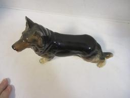 German Sheperd Porcelain Figure