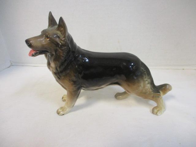 German Sheperd Porcelain Figure