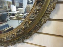 Oval Gilt Framed Mirror