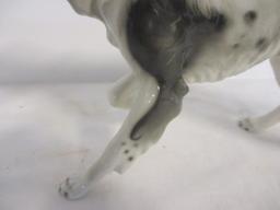 Vintage Black and White Pointer/Hunting Dog Figurine