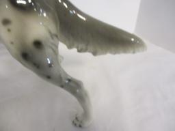 Vintage Black and White Pointer/Hunting Dog Figurine