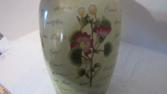 Ceramic Vase with Botanical Designs