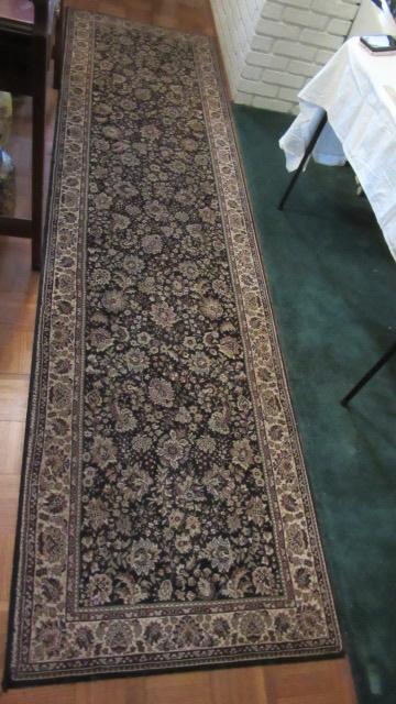 Capel "Radiance-Tabriz" Black and Cream Runner