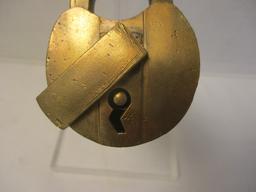 Vintage Boston & Maine Railroad Solid Brass Padlock with Key