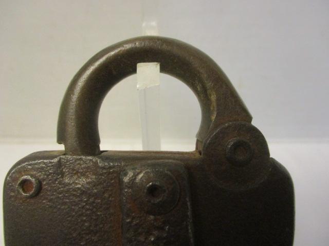 Antique Seaboard Coastline Railroad Pad Lock with Key