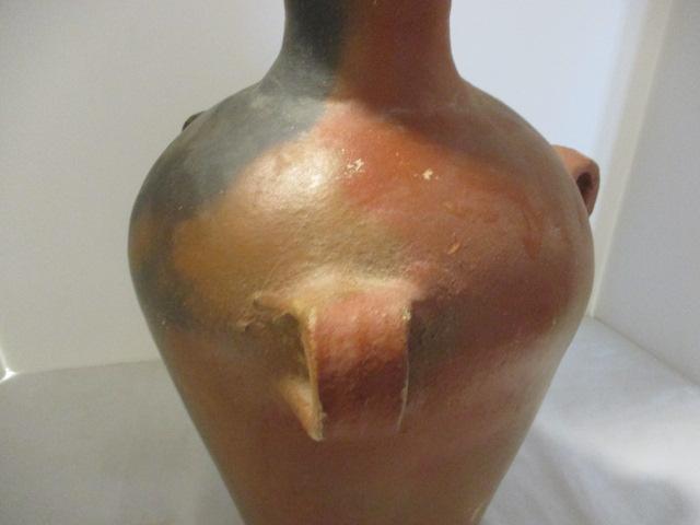 Catawba Style Red Clay Fire Kiln 3 Handle Jug/Vase