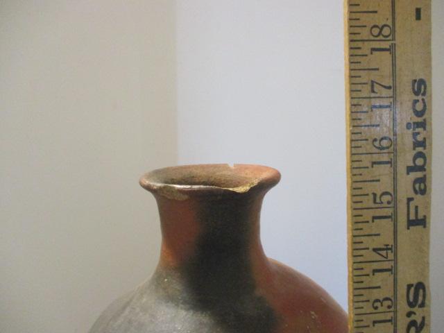 Catawba Style Red Clay Fire Kiln 3 Handle Jug/Vase