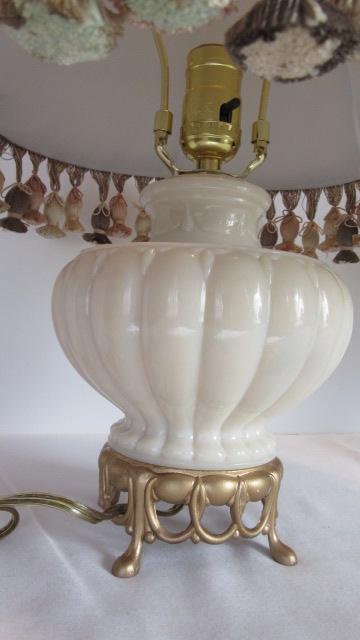 Pair of Restored Aladdin Alacite Electric Lamps with Tassel Shades