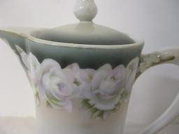 Vintage CS Prussia Handpainted Porcelain Coffee Pot
