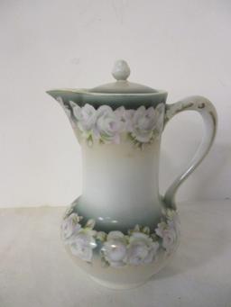 Vintage CS Prussia Handpainted Porcelain Coffee Pot