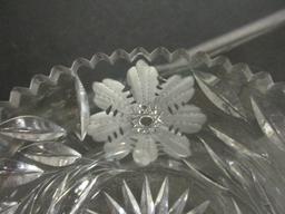 Crystal Bowl w/underplate Pressed Glass