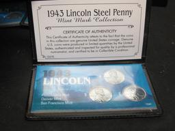 3 Sets of 1943 Steel Pennies