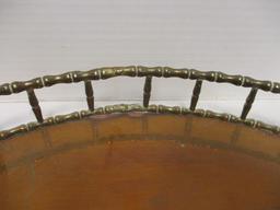 Large Round Brass Serving Tray - Made in India