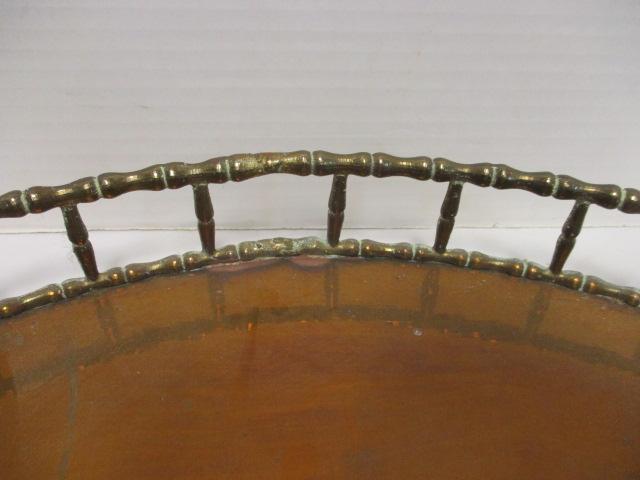 Large Round Brass Serving Tray - Made in India