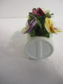 Aynsley "July Pansy" Fine Bone China Sculpture - Made in England